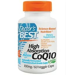 Коензим Q10 з біоперином Doctor's Best High Absorption CoQ10 with BioPerine 100 мг 60 желатинових капсул