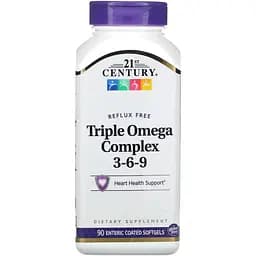 Жирні кислоти 21st Century Triple Omega Complex 3-6-9 90 капсул