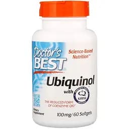Убихинол Doctor's Best Ubiquinol with Kaneka 100 мг 60 желатиновых капсул
