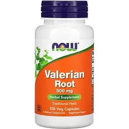 Натуральна добавка Now Valerian Root 500 mg 100 вегакапсул