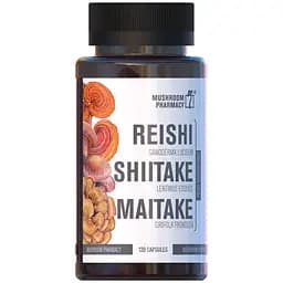 Біологічно активна добавка ФітоБіоТехнології Гриби Рейші, Шиїтаке, Майтаке 120 капсул