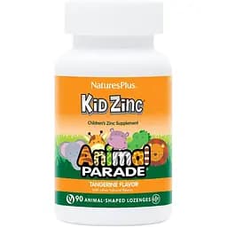 Цинк для дітей NaturesPlus Kid Zinc Animal Parade Мандарин 90 таблеток для розсмоктування