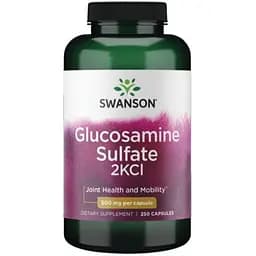 Глюкозамина сульфат Swanson 2KCI 500 мг 250 капсул