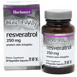 Натуральна добавка Bluebonnet Nutrition Resveratrol 250 mg, 30 вегакапсул - Beautiful Ally