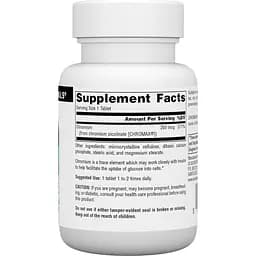 Хром піколінат Source Naturals Chromium Picolinate 200 мкг Yeast Free 60 таблеток - мініатюра 2