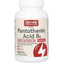 Пантотенова кислота B5 Jarrow Formulas Pantothenic Acid 500 мг 100 капсул