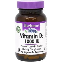 Витамины и минералы Bluebonnet Vitamin D3 1000 IU 90 вегакапсул