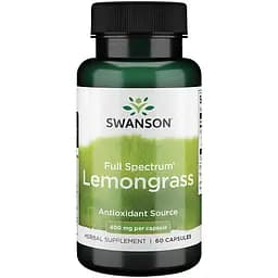 Натуральна добавка Swanson Full Spectrum Lemongrass 400 мг 60 капсул