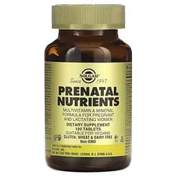 Вітаміни та мінерали Solgar Prenatal Nutrients Multivitamin & Mineral, 120 таблеток