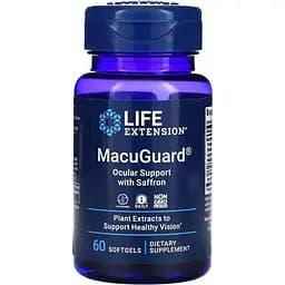 Натуральная добавка Life Extension MacuGuard Ocular Support with Saffron 60 капсул