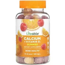 Дієтична добавка Lifeable Adult Calcium + Vitamin D 60 жувальних цукерок