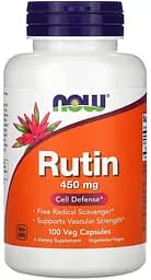Вітаміни та мінерали NOW Rutin 450 mg, 100 вегакапсул