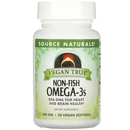 Омега-3 Source Naturals Non-Fish Omega-3, 300 мг з морських водоростей для веганів 30 капсул