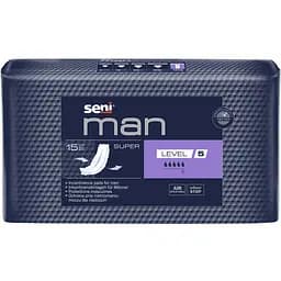 Прокладки урологічні Seni Man Super Level 5 для чоловіків 15 шт.