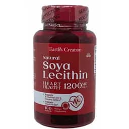 Лецитин Earths Cre Soya Lecithin 1200 mg 100 софт гель Earths Creation (1091-817 512)