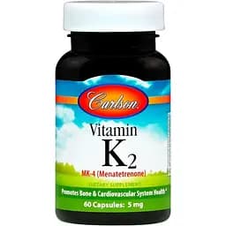 Вітамін К2 MK-4 Менатетренон Carlson Vitamin K2 Menatetrenone 5 мг 60 капсул