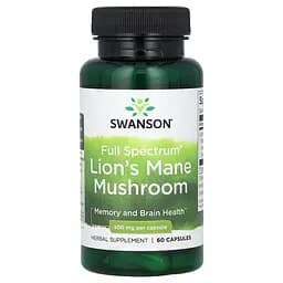 Їжовик гребінчастий Swanson Lions Mane Mushroom 500 mg 60 caps (1086-100-15-1306425-20)