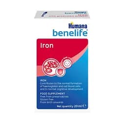 Добавка дієтична Humana Benelife Iron краплі для дітей з народження та дорослих флакон 20 мл 