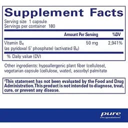 Вітамін B6 Pure Encapsulations 180 капсул - мініатюра 2