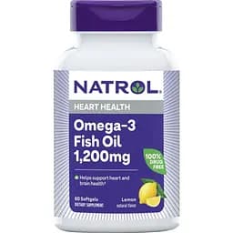 Омега-3 риб'ячий жир Natrol Omega-3 Fish Oil 1200 мг 60 желатинових капсул