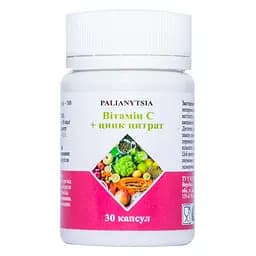 Вітаміни та мінерали Palianytsia Вітамін С + цинк цитрат 30 капсул