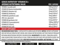 Вітамінний комплекс Genius Nutrition Vitamins B+ 60 капсул - мініатюра 2