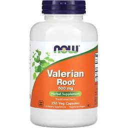 Корень Валерианы Now Valerian Root 500 мг 250 капсул