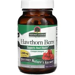 Боярышник Nature's Answer Hawthorn Berry 1500 мг 90 вегетарианских капсул