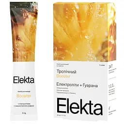 Напиток растворимый с электролитами с экстрактом гуараны с подсластителем с тропическим вкусом Booster Elekta 5 г