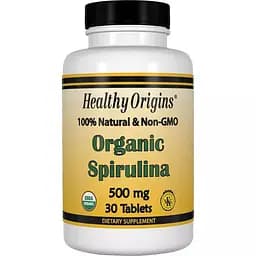 Органічна Спіруліна Healthy Origins 500 мг 30 таблеток