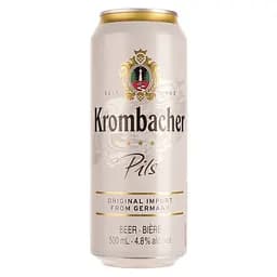 Пиво Krombacher Pils, світле, фільтроване, з/б, 4,8%, 0,5 л