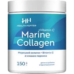 Дієтична добавка Health Hunter Морський колаген + Вітамін С зі смаком персика 150 г - мініатюра 1