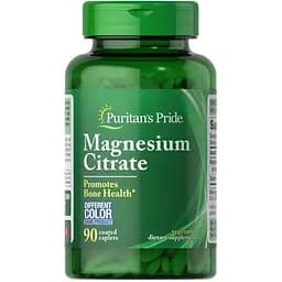 Цитрат магнію Puritan's Pride Magnesium Citrate 200 mg, 90 каплет