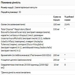 Комплекс для очищення органів дихання Solaray Total Cleanse Respiratory 60 капсул (2023-10-2409) - мініатюра 2