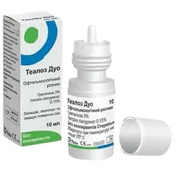 Теалоз Дуо розчин стерильний офтальмологічний для зволоження очей 10 мл