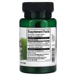 Натуральна добавка Swanson Organic Spirulina & Astaxanthin 120 таблеток - мініатюра 2