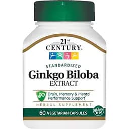 Естественная добавка 21st Century Ginkgo Biloba Extract 60 вегакапсул