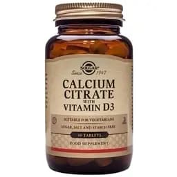Кальция цитрат Solgar с витамином D3, 60 таблеток