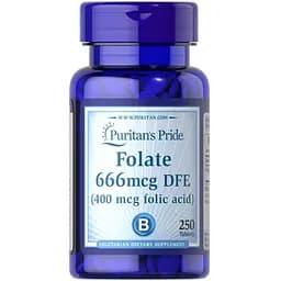 Витамины и минералы Puritan's Pride Folic Acid 400 мкг 250 таблеток