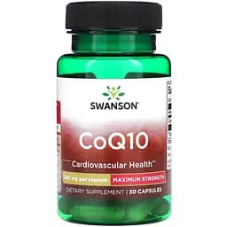 Харчова добавка Swanson CoQ10 Maximum Strength 200 мг 30 капсул