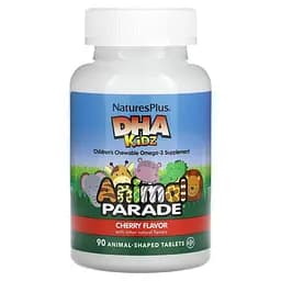 Риб'ячий жир для дітей Nature's Plus DHA for Kids Animal Parade вишневий смак 90 жувальних цукерок