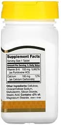 Вітаміни та мінерали 21st Century Vitamin B6 100 mg, 110 таблеток - мініатюра 2