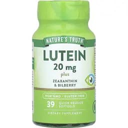 Лютеїн, зеаксантин та чорниця Nature's Truth Lutein 39 гелевих капсул швидкого вивільнення (NTH-10074)