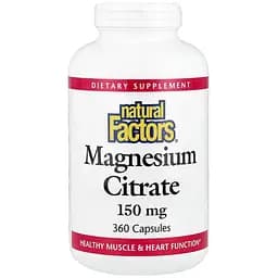 Дієтична добавка Natural Factors Magnesium Citrate 150 мг 360 капсул