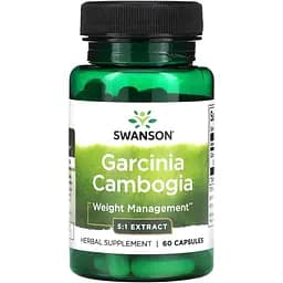 Натуральна добавка Swanson Garcinia Cambogia 5:1 Extract 80 mg 60 капсул