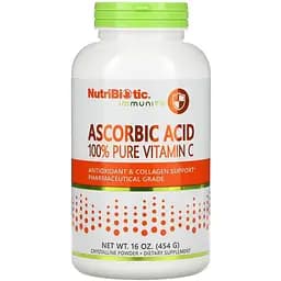 Аскорбінова кислота NutriBiotic Ascorbic Acid 100% Pure Vitamin C 454 г