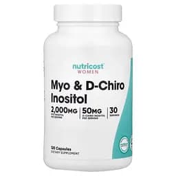 Міо та D-хіро інозитол для жінок Nutricost 120 капсул