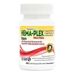 Вітаміни та мінерали NaturesPlus Hema-Plex 60 мінітаблеток