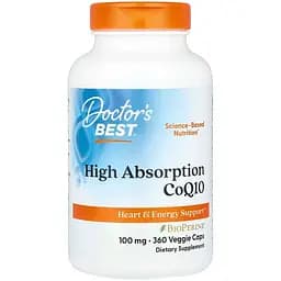 Коензим CoQ10 з біоперіном Doctor's Best CoQ10 with BioPerine 100 мг 360 капсул