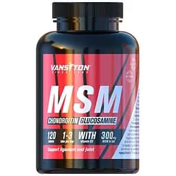 Препарат для суставов и связок Vansiton MSM Chondroitin Glucosamine 120 таблеток